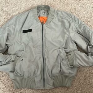Divided H&M Green Flyers Jacket Womens Size 6